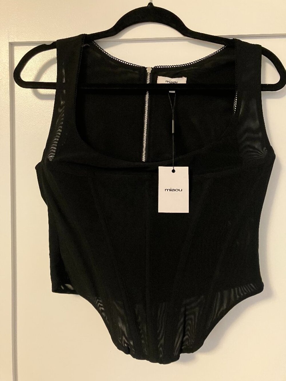 Miaou Mesh Campbell Corset Top Size XL NWT